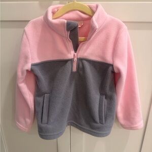 Smockingbird Pink and Gray Kids Fleece Pullover 4T! Excellent used condition!